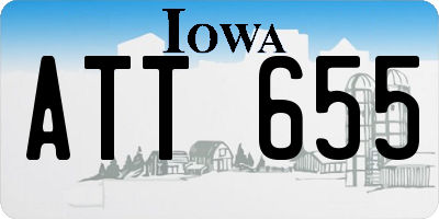 IA license plate ATT655