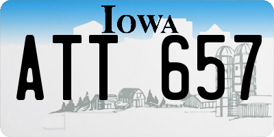 IA license plate ATT657