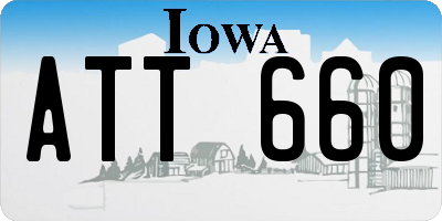 IA license plate ATT660