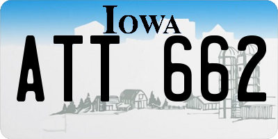 IA license plate ATT662