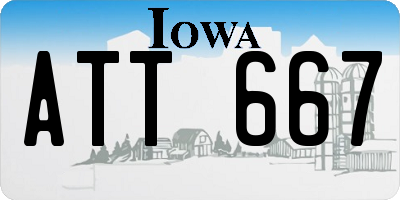 IA license plate ATT667