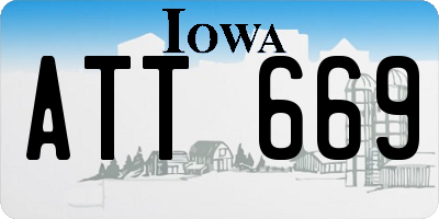 IA license plate ATT669