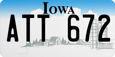 IA license plate ATT672