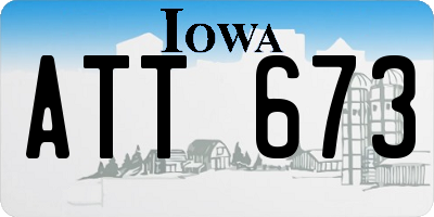 IA license plate ATT673