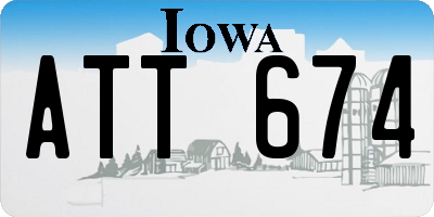 IA license plate ATT674
