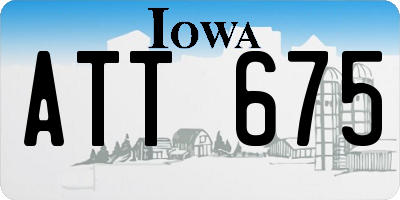 IA license plate ATT675