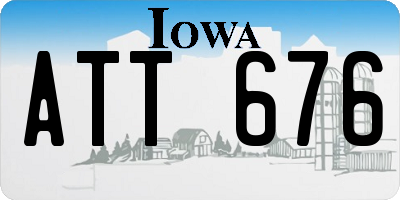 IA license plate ATT676