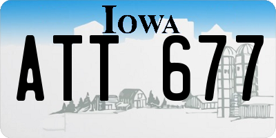 IA license plate ATT677