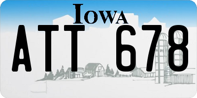 IA license plate ATT678