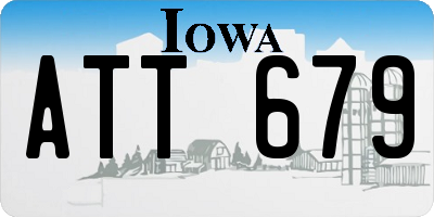 IA license plate ATT679