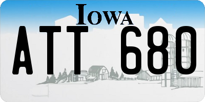 IA license plate ATT680