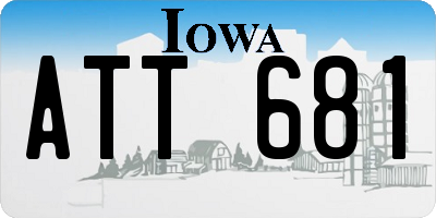 IA license plate ATT681