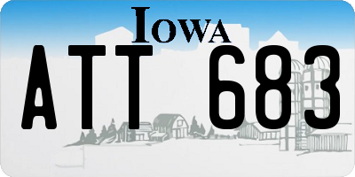IA license plate ATT683