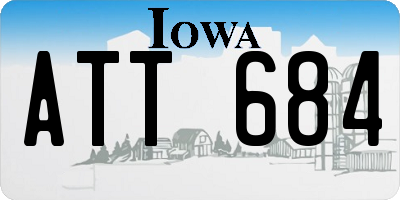 IA license plate ATT684