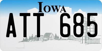 IA license plate ATT685
