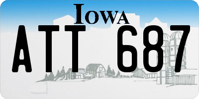 IA license plate ATT687