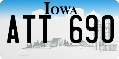 IA license plate ATT690