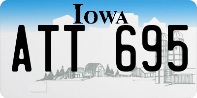 IA license plate ATT695