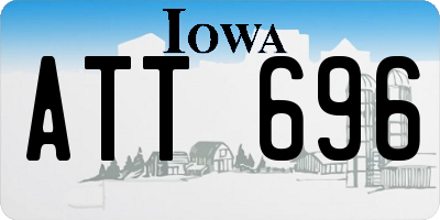 IA license plate ATT696