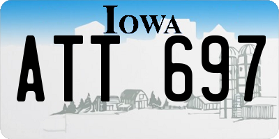 IA license plate ATT697