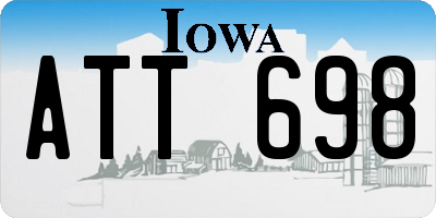 IA license plate ATT698