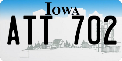 IA license plate ATT702