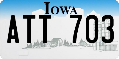 IA license plate ATT703
