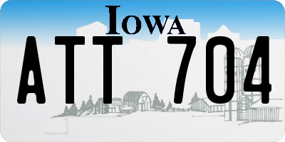 IA license plate ATT704