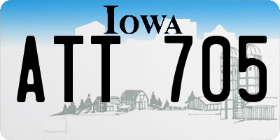 IA license plate ATT705