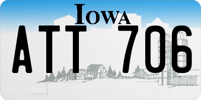 IA license plate ATT706