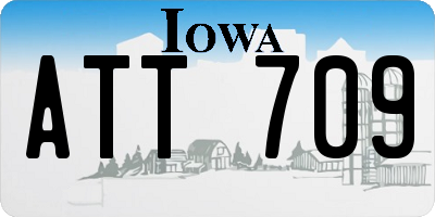 IA license plate ATT709
