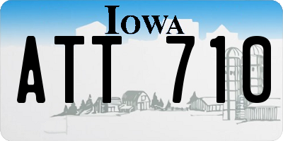 IA license plate ATT710