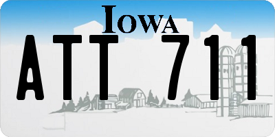 IA license plate ATT711