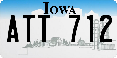 IA license plate ATT712