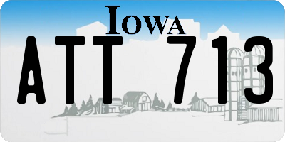 IA license plate ATT713