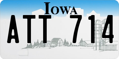 IA license plate ATT714