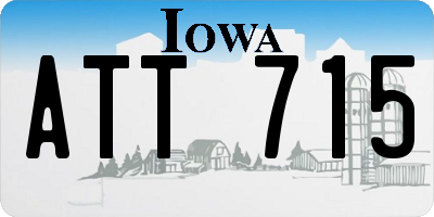 IA license plate ATT715