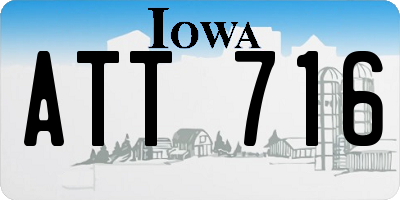 IA license plate ATT716