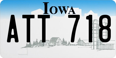 IA license plate ATT718