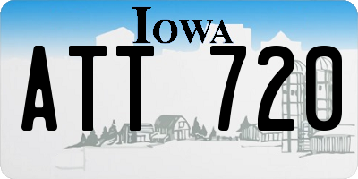 IA license plate ATT720