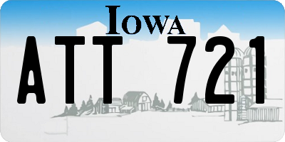 IA license plate ATT721