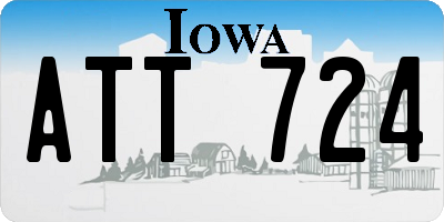 IA license plate ATT724