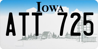 IA license plate ATT725