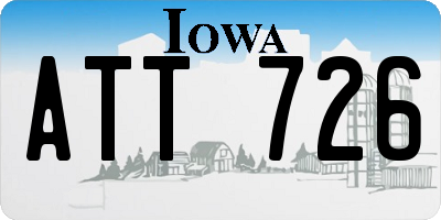 IA license plate ATT726