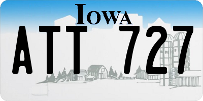 IA license plate ATT727