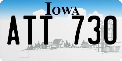 IA license plate ATT730