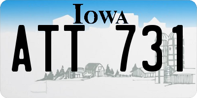 IA license plate ATT731