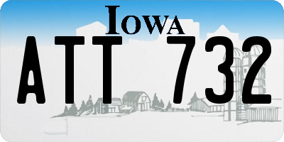 IA license plate ATT732