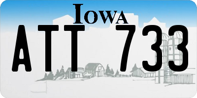 IA license plate ATT733