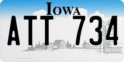 IA license plate ATT734